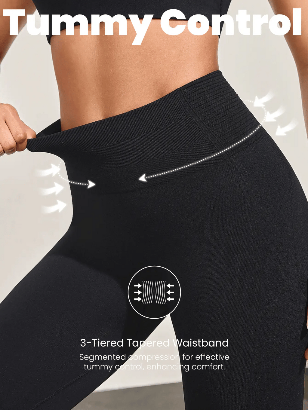 Seamless Tummy Control Butt Scrunch Plaid Ventilated Leggings