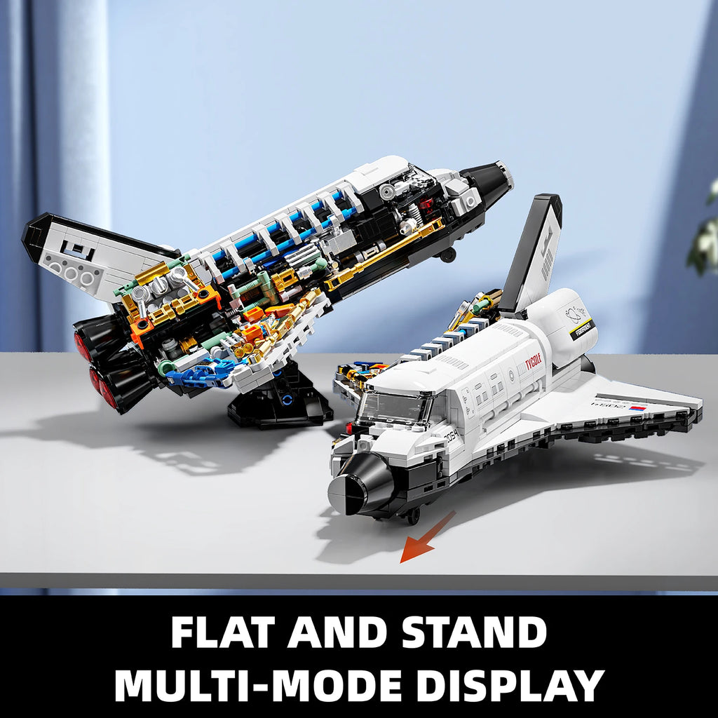 536pcs Ideas Space Shuttle Model Building Blocks Sets Child Toys Halloween And Christmas Gifts Compatible With Legoed Particles
