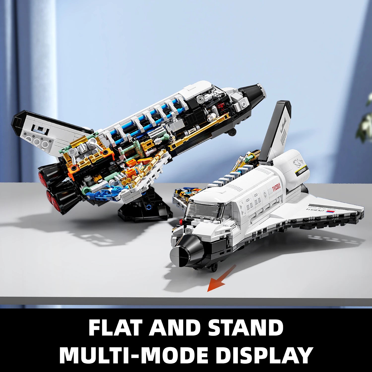 536pcs Ideas Space Shuttle Model Building Blocks Sets Child Toys Halloween And Christmas Gifts Compatible With Legoed Particles