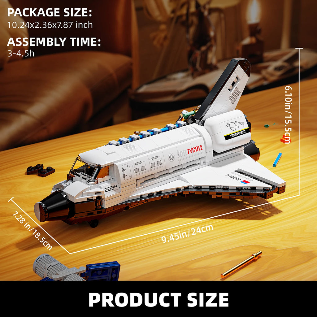 536pcs Ideas Space Shuttle Model Building Blocks Sets Child Toys Halloween And Christmas Gifts Compatible With Legoed Particles