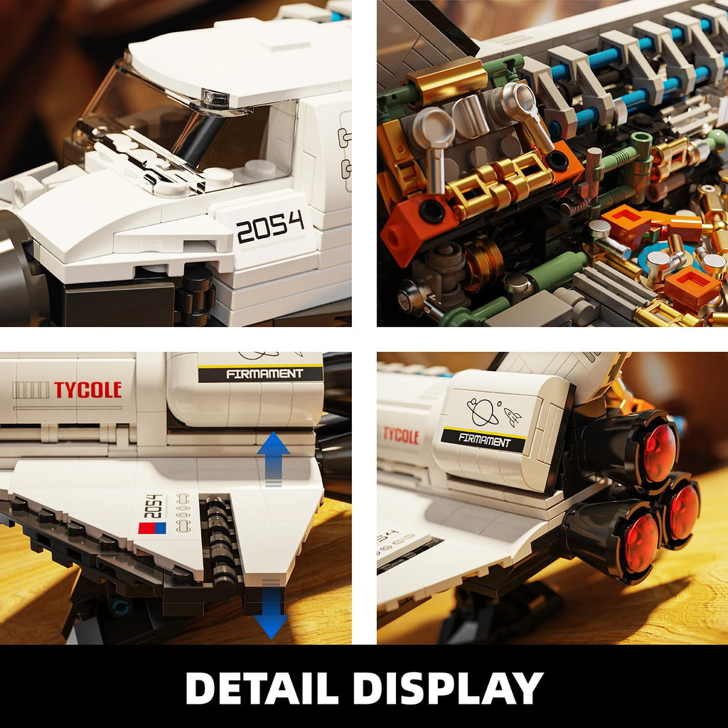 536pcs Ideas Space Shuttle Model Building Blocks Sets Child Toys Halloween And Christmas Gifts Compatible With Legoed Particles