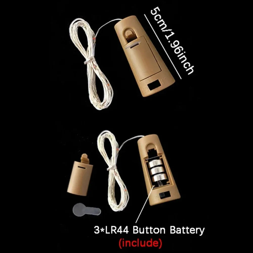 1M 2M LED Wine Bottle Cork String Lights Holiday Fairy Lights Garland Christmas Xmas Tree Wedding Party Decor Bar Bottle Lights